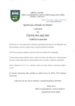 Vabilo na čistilno akcijo 2024